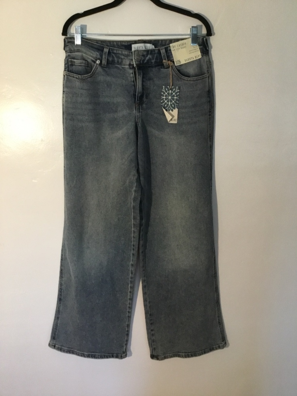 DAKOTA BLUE LOW RISE RELAXED DENIM BAGGY FIT WIDE LENGTH OPENING